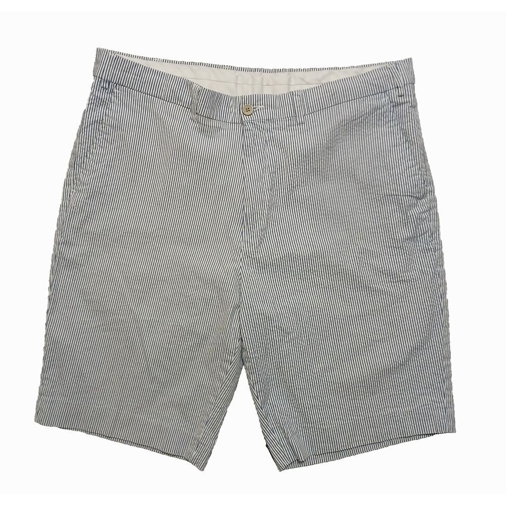Britches By Samtex White Blue Striped Chino‎ Shorts 4 Pockets Size 38W Men's